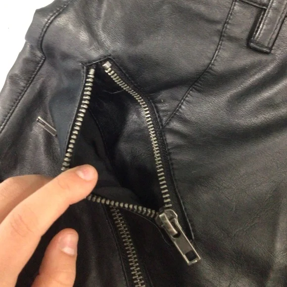 Guess Black Leather High Waist Shorts - Picture 7 of 10